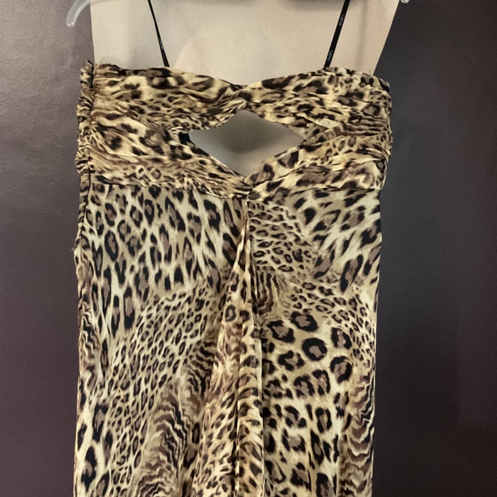 Cache leopard chiffon gown - Picture 3 of 5